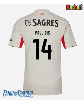 Benfica Vangelis Pavlidis #14 Tricou Fotbal Replică 2025-26 Barbati Deplasare